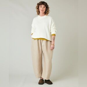 100% linen barrel trousers, size small